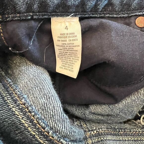 AMERICAN EAGLE Cut Off Stretch Mid Wash Denim Jean Short 4 - Picture 6 of 7